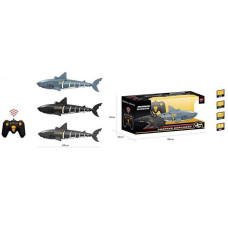 Акула на радіокеруванні 208001 3 види плаває у воді акумулятор 37 A пульт 24 Ghz викрутка зарядка інструкція запасні вентилі в коробці