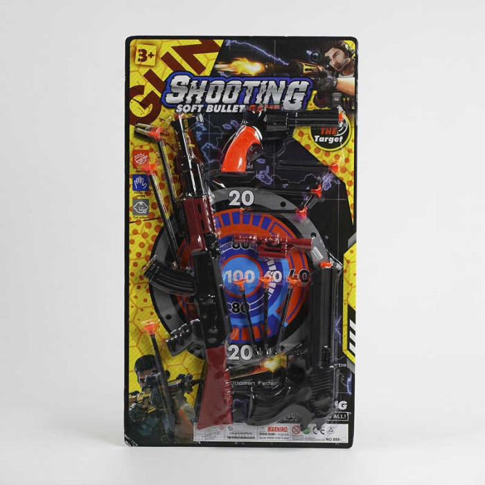 Військовий набір 888-17 3 види зброї патрони на присосці аксесуари на листі