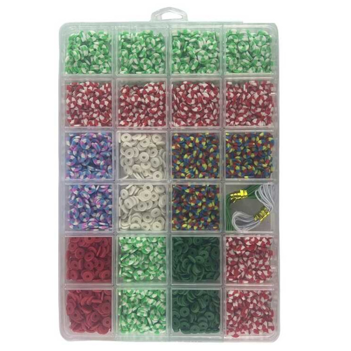 Набір намистин 3100 H5 резинки в боксі
