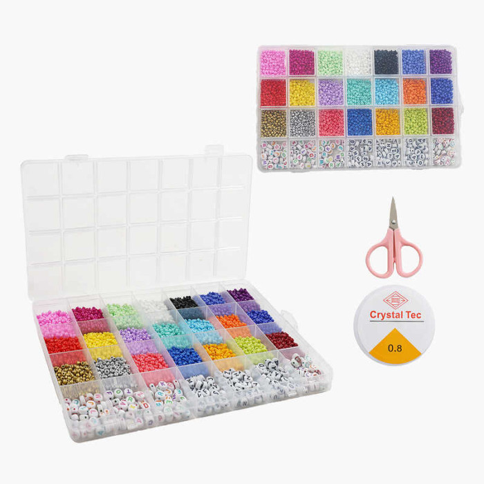 Набір бісеру 610-35 B ножиці ліска у боксі