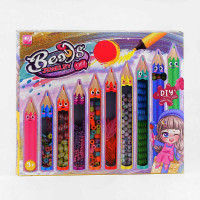 Набір бісеру 338-1043 1044 Олівці різні види намистин ниточка