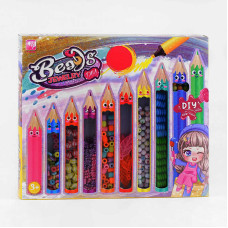 Набір бісеру 338-1043 1044 Олівці різні види намистин ниточка