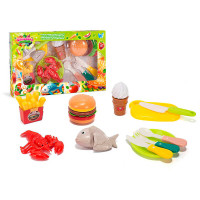 Набір продуктів “Кулінарна фантазія” 77930 WToys 18 елементів на липучках дошка для нарізання ніж посуд WToys