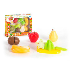 Набір продуктів “Кулінарна фантазія” 22140 WToys 12 елементів фрукти на липучках дошка для нарізання ніж WToys