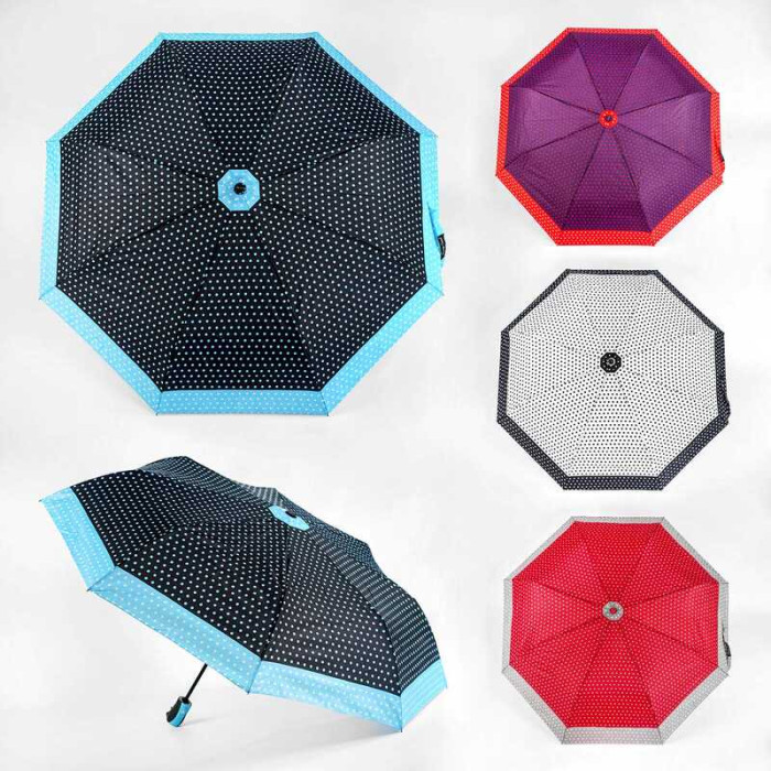 Парасолька C 55048 4 види напівавтомат d=100 см у чохлі в пакеті