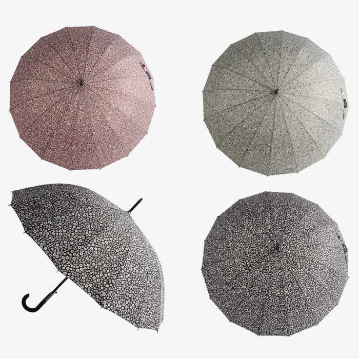 Парасолька C 68642 напівавтомат d = 102 см довжина 88 см 16 спиць в пакеті ВИДАЄТЬСЯ МІКС ВИДІВ