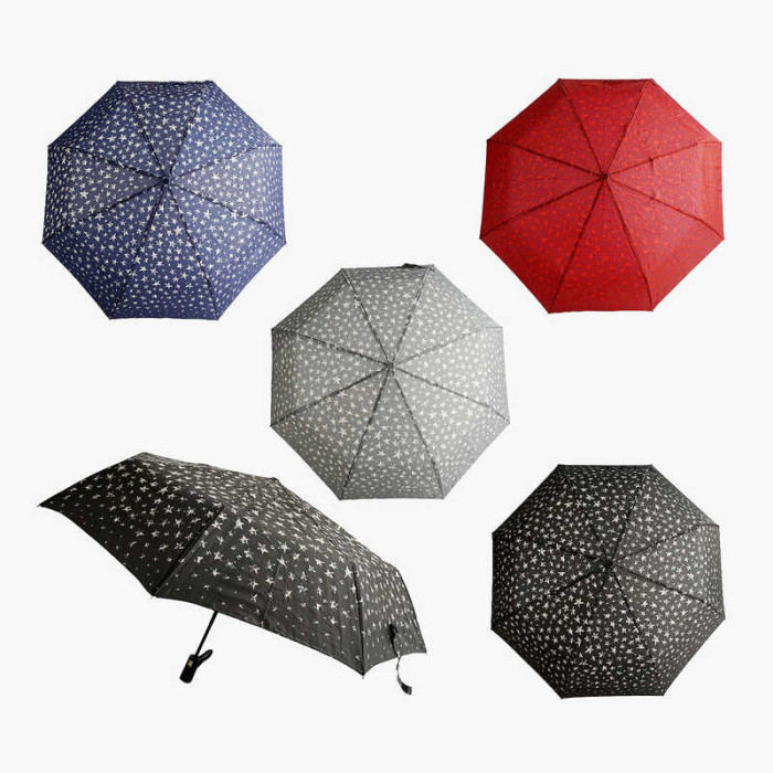 Парасолька C 68647 автомат d = 98 см у складеному вигляді 30 см 8 спиць чохол в пакеті ВИДАЄТЬСЯ МІКС ВИДІВ